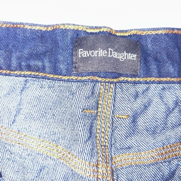 Favorite Daughter Olympia Flare Jeans Size 29 Manchester High Rise Red Hem - Picture 6 of 13